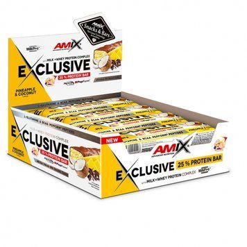 Протеїновий батончик Amix Exclusive Protein Bar 85 г. х 12 шт (блок ) 12429431 фото