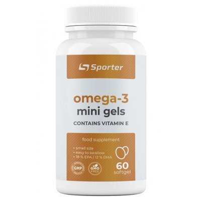Омега Sporter Omega 3 + Vitamin E, 60 капс. 123290 фото