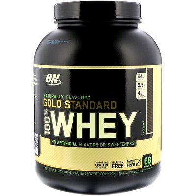 Протеїн сироватковий Optimum Nutrition (USA) 100% Whey Gold Standard Naturally flavored, 2270 г. (Полуниця) 02917 фото