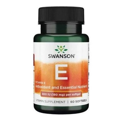 Витамин Е Swanson Vitamin E 400IU, 60 капс. 122909 фото