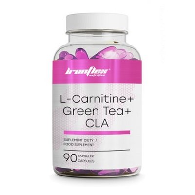 Добавка IronFlex L-Carnitine + Green Tea + CLA, 90 капс. 122105 фото