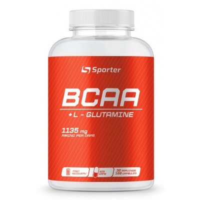 Аминокислоты Sporter BCAA + Glutamine, 180 капс. 123699 фото