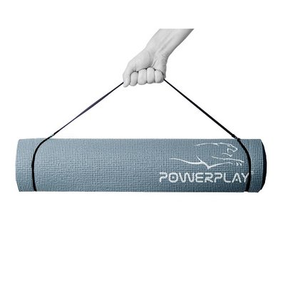PowerPlay Килимок для йоги (6 мм.) PP-4010 (Сірий) 123309 фото