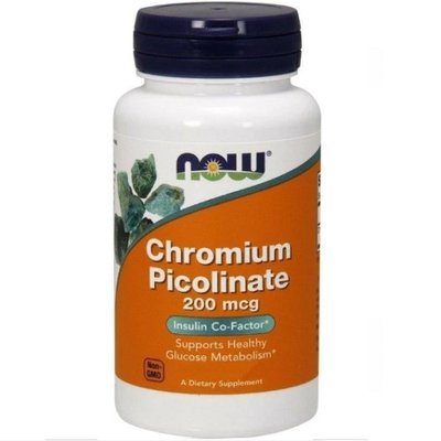 NOW Chromium Picolinate 200 mg, 100 капс. 122191 фото