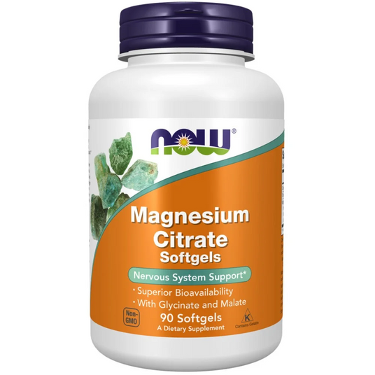 Магній Now Magnesium Citrate 134 мг, 90 софтгель капс купити в