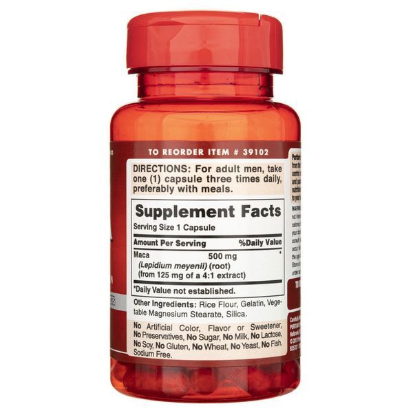 Добавка Puritan`s Pride Maca 500 mg, 60 таб. 12429209 фото