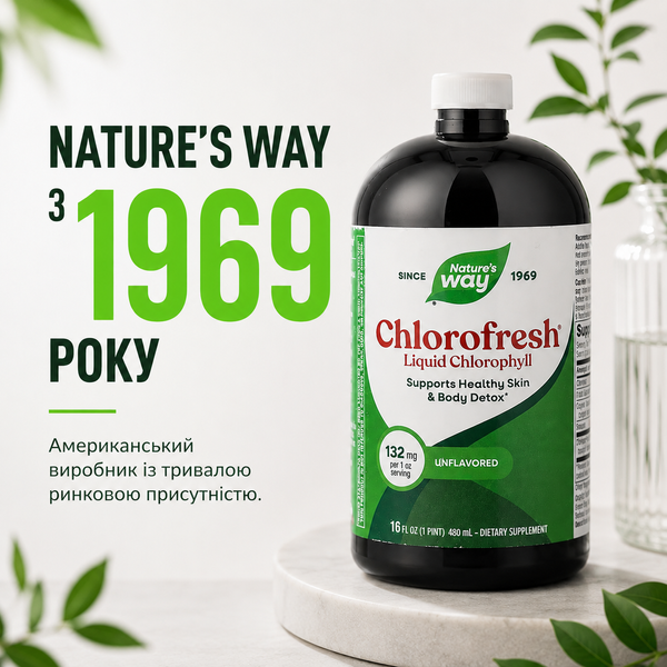 Хлорофилл Nature's Way Chlorofresh Liquid Chlorophyll 480 мл. (Мята) 12429683 фото