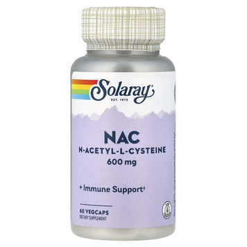 Добавка NAC Solaray N-Acetyl-L-Cysteine 600 mg 60 вегкапс. 12429621 фото