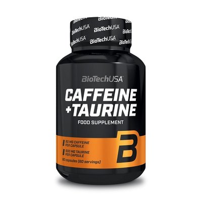Кофеїн BiotechUSA Caffeine+Taurine, 60 капс. 122546 фото