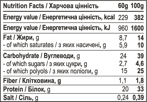 Протеїновий батончик Progress Nutrition Protein bar, 60 г. 124087 фото