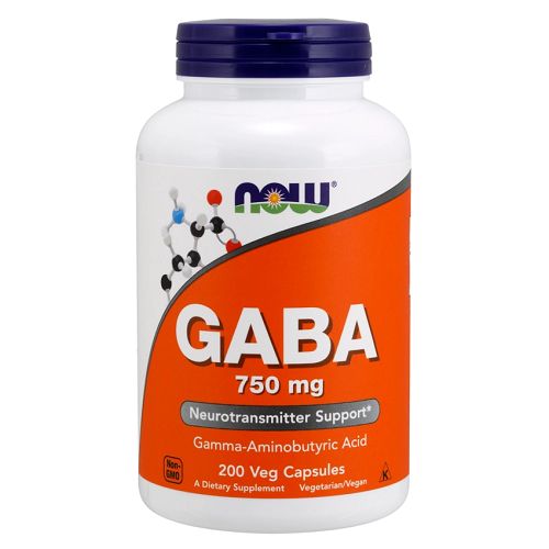 Добавка NOW GABA 750mg, 200 капс. 123236 фото