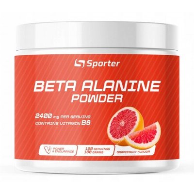Бета-аланін Sporter Beta-Alanine powder, 180 г. (Грейпфрут) 04447 фото