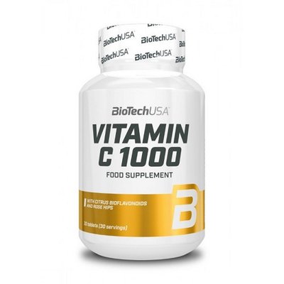 Вітамін С BiotechUSA Vitamin C 1000, 30 таб. 122507 фото