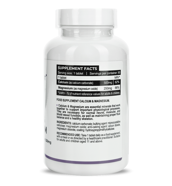 Мінерали Progress Nutrition Calcium 500 mg & Magnesium 250 mg 90 таб. (строки до 08.26) 12429471 фото
