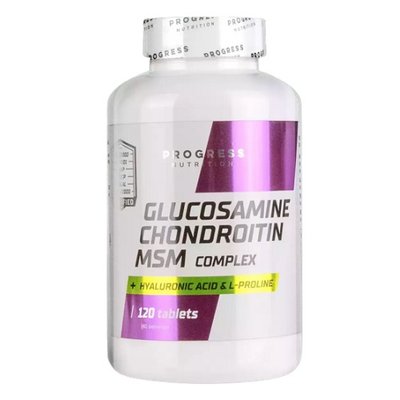 Добавка для суглобів Progress Nutrition Glucosamine Chodroitin MSM, 120 таб. 123844 фото