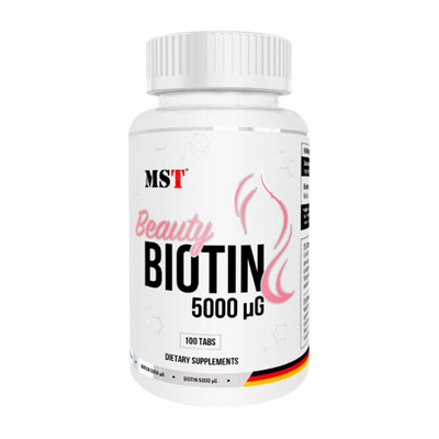 Біотин MST Biotin 5000, 100 табл. 123947 фото