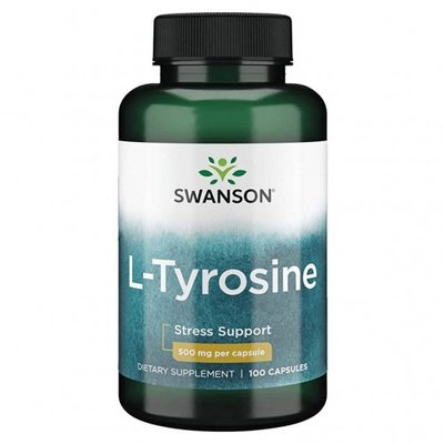 Тирозин Swanson L-Tyrosine 500 mg, 100 капс. 123441 фото