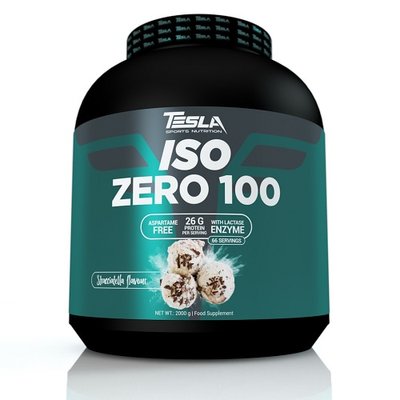 Протеїн ізолят Tesla Iso Zero 100, 2000 г. (Малиновий йогурт) 04969 фото