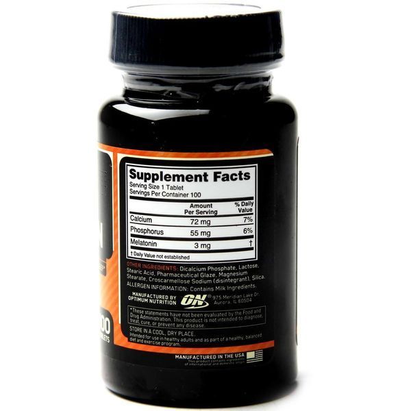 Мелатонин Optimum Nutrition Melatonin, 100 таб. 122083 фото