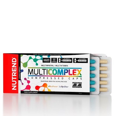 Мультивітаміни Nutrend Multicomplex Compressed Caps, 60 капс. 122868 фото
