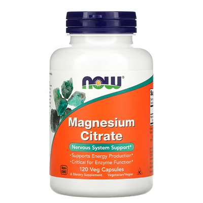 Магній NOW Magnesium Citrate, 120 капс. 124271 фото