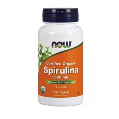 Спирулина NOW Spirulina 500 mg, 100 таб. 122409 фото