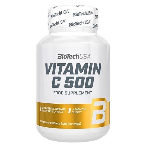 Вітамін С BiotechUSA Vitamine C 500, 120 таб. 121239 фото