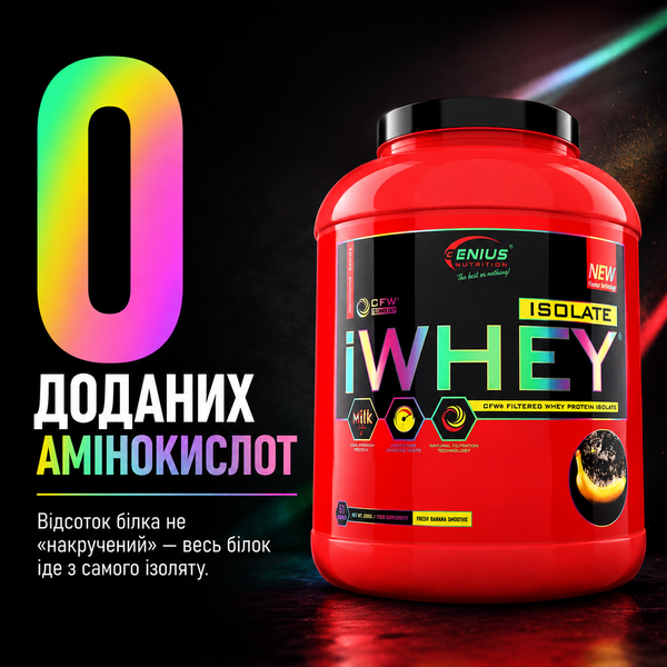 Протеин изолят Genius Nutrition iWhey isolate, 2000 г. 04780 фото