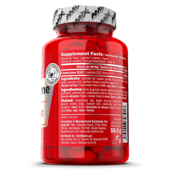 Коензим Amix Coenzyme Q10 100 mg 90 софтгель.	 12429567 фото