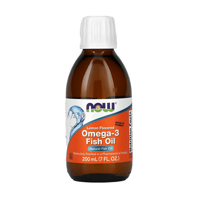 Омега NOW Omega 3 Fish Oil (лимон), 200 мл. 124272 фото