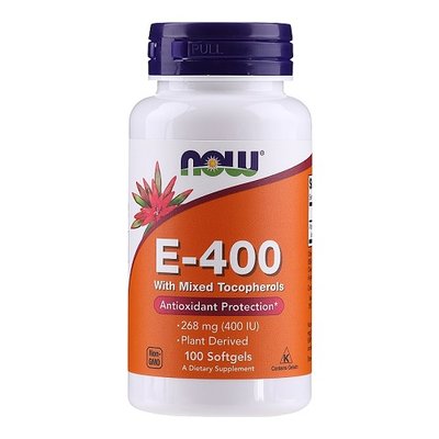 Вітаміни Е NOW Vitamin E-400, 100 софтгель. 123388 фото