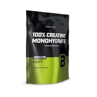 Креатин BiotechUSA 100% Creatine Monohydrate (пакет), 500 г. 100174 фото