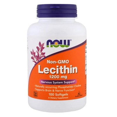 Лецитин NOW Lecithin 1200 mg, 100 капс. 122410 фото