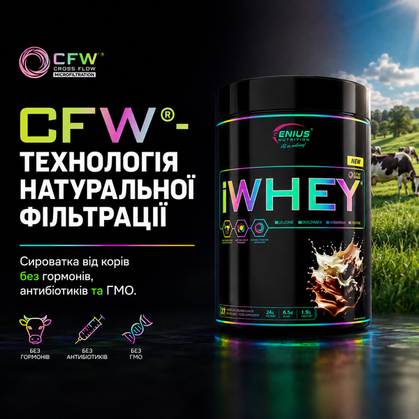 Протеин сывороточный Genius Nutrition iWhey, 900 г. 04599 фото
