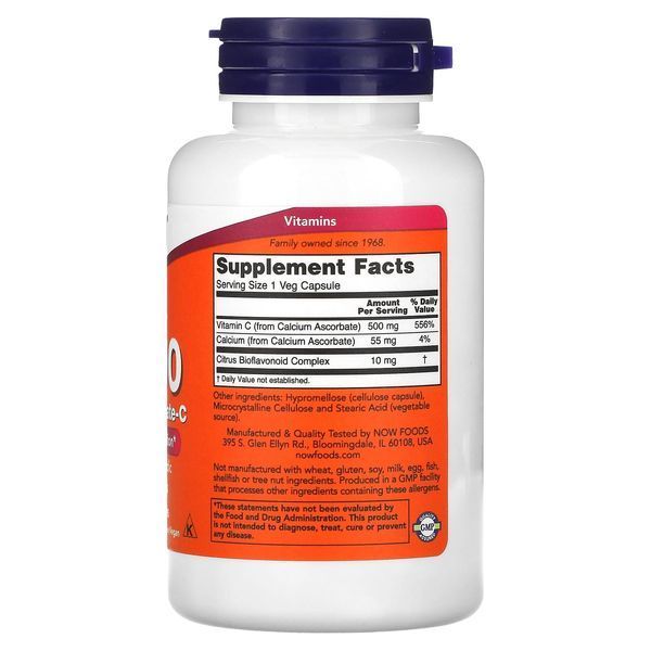 Витамин С NOW Vitamin C 500 Calcium Ascorbate-C, 100 таб. 123162 фото