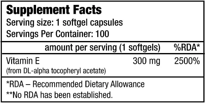 Вітаміни Е BiotechUSA Vitamin E, 100 таб. 121238 фото