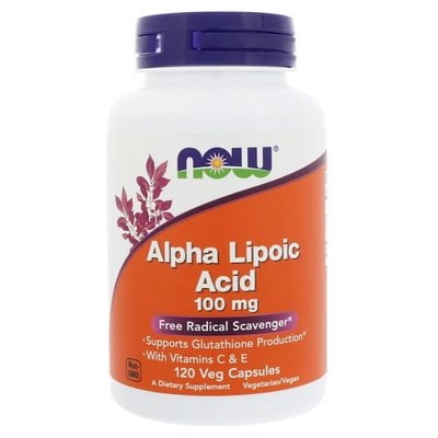 Альфа-ліпоєва кислота NOW Alpha Lipoic Acid 100 mg, 60 капс. 122411 фото