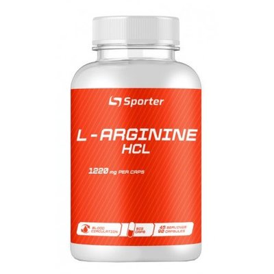 Аргінін Sporter L-Arginine HCL, 90 капс. 123706 фото