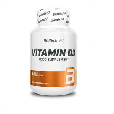 Вітамін Д BiotechUSA Vitamine D3, 60 капс. 121240 фото