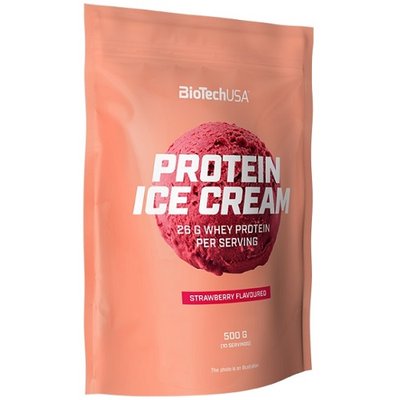 Добавка BiotechUSA Protein Ice Cream, 500 г. (Полуниця) 02583 фото