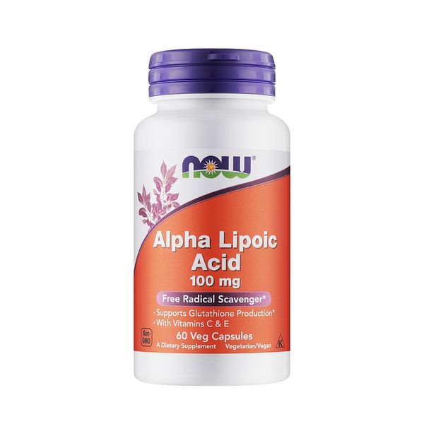 Альфа-ліпоєва кислота NOW Alpha Lipoic Acid 100 mg, 60 капс. 122411 фото