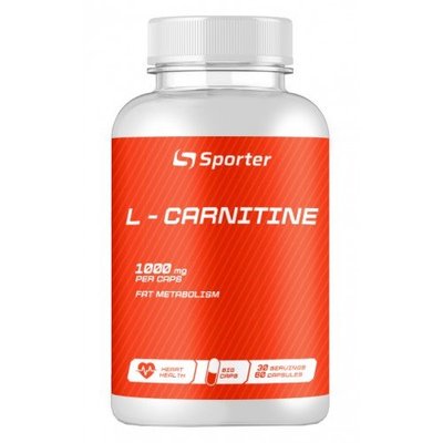 Карнітин Sporter L-Carnitine 1000mg, 60 капс. 123708 фото