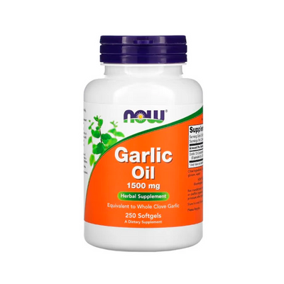 Добавка NOW Garlic Oil 1500 mg, 250 софтгель 124448 фото