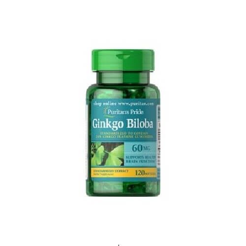 Гинкго билоба Puritans Pride Ginkgo Biloba Standardized Extract 60 mg, 120 капс. 121524 фото