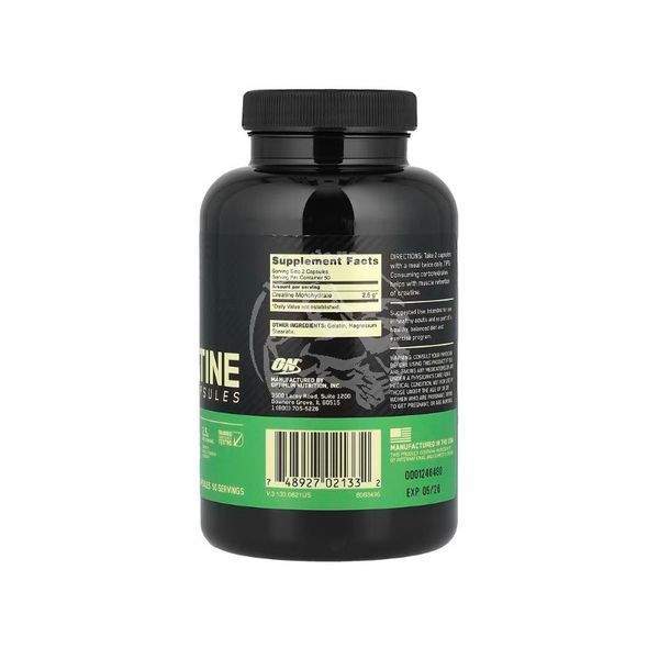 Креатин Optimum Nutrition (USA) Creatine 2500 Caps, 200 капс. 101128 фото