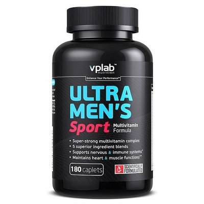 Вітаміни для чоловіків VPLab Ultra Men's Sport Multivitamin, 180 таб. 123360 фото
