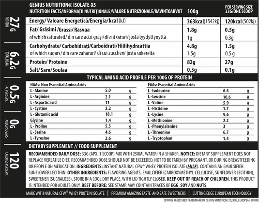 Пробник Genius Nutrition Isolate-X5, 33 г. 123817 фото
