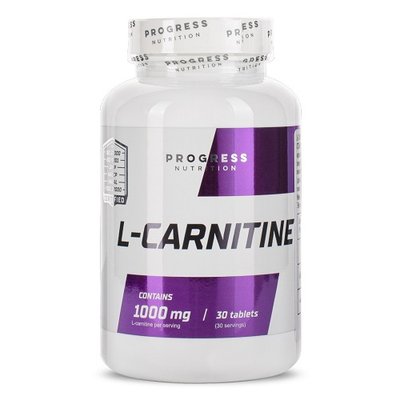Progress Nutrition L-carnitine 1000 mg, 30 таб. 122484 фото