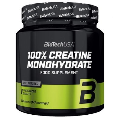 Креатин BiotechUSA 100% Creatine Monohydrate (банка), 500 г. 100175 фото