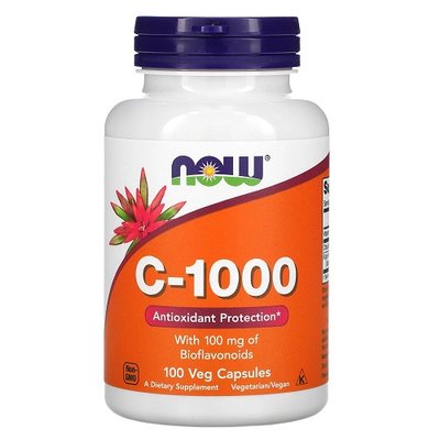 NOW Vitamin C 1000, 100 таб. 122654 фото